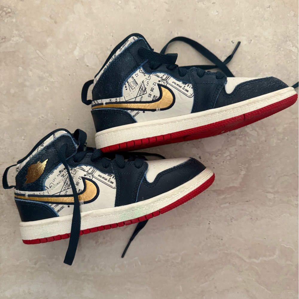 Kids' Nike Blue and Red Sneakers